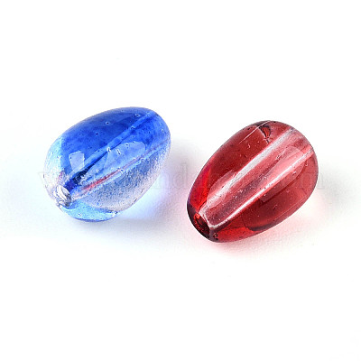 Выпечка расписные прозрачные стеклянные бусины DGLA-N014-10-1