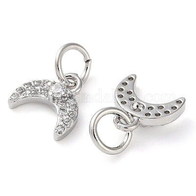 Покрытие стойки латунь микропаве прозрачные кубические циркониевые подвески KK-D097-06P-1