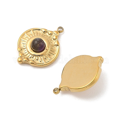 Подвески из натурального аметиста  STAS-F312-15G-02-1