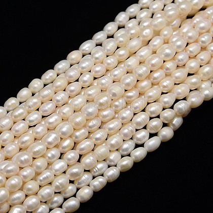 Grade A Natural Cultured Freshwater Pearl Beads Strands PEAR-L001-B-03-1