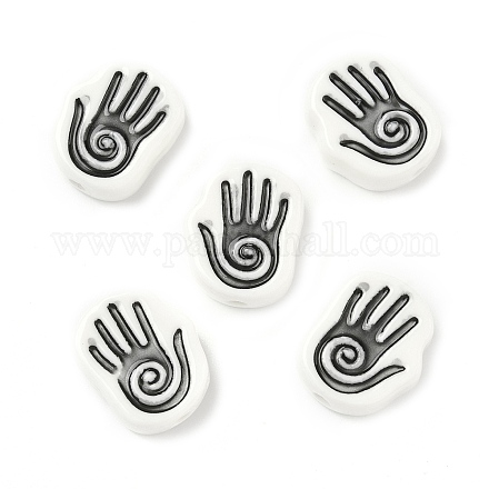 Фарфоровые бусины ручной работы PORC-D025-02F-1