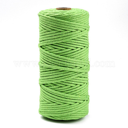 コットン糸  マクラメコード  装飾的な糸のスレッド  DIYの工芸品について  ギフトラッピングとジュエリー作り  緑黄  3mm  約109.36ヤード（100m）/ロール。 OCOR-T001-02-14-1