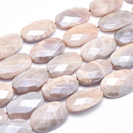 Fili di perline in pietra di sunstone naturale placcati G-K256-21D-1