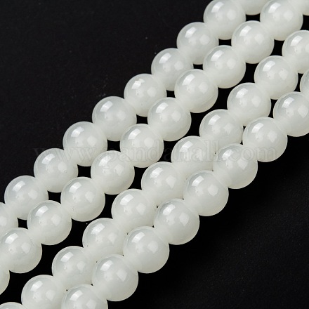 Imitazione fili di perle di vetro giada GLAA-XCP0001-06-1