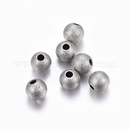 Perles texturées en 201 acier inoxydable STAS-M274-008P-B-1