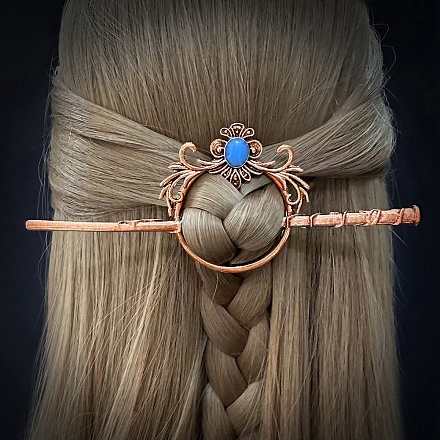 Bastoncini per capelli vintage in pietra di luna da donna PW-WG64507-04-1