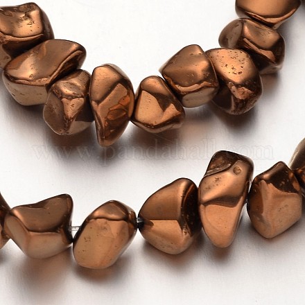 Chapelets de perles en hématite synthétique sans magnétiques G-F300-06-08-1