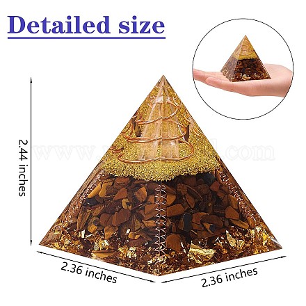Crystal Pyramid Ornaments Blessing Pyramid Healing Angel Crystal Pyramid Stone for Home Office Decoration Gift Collection JX351A-1