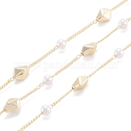 Handgefertigte Perlenketten aus Messing CHC-M021-12LG-1