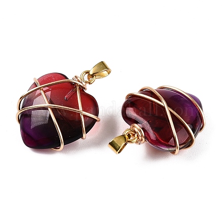 Подвески lampwork GLAA-T023-05J-1