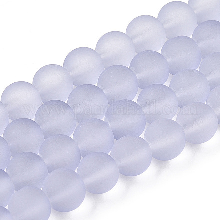 Chapelets de perles en verre transparent GLAA-S031-8mm-25-1