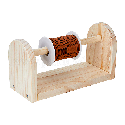 回転式木製糸かせスピナー  毛糸ボールホルダー  ウールかせコードオーガナイザー  かぎ針編みツール  ナバホホワイト  24x9.9x12.9cm DIY-WH0504-104B-1