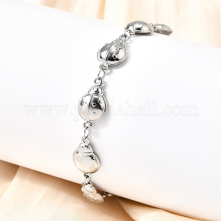 Браслеты из нержавеющей стали 304 с божьей коровкой для женщин BJEW-K226-15A-P-1