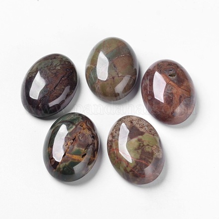 Natural Flower Agate Cabochons G-F296-01-25x18mm-1