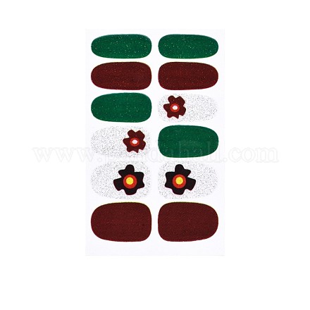 Aguacates y fresas y flores pegatinas de arte de uñas de cubierta completa MRMJ-T109-WSZ604-1