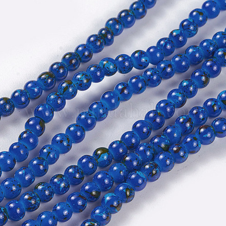 Cuisson opaque de perles de verre peintes GLAA-L024-A-40-1