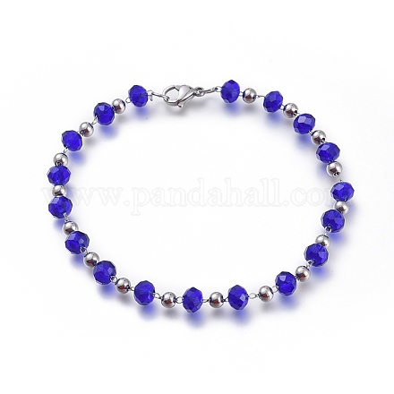 304 Edelstahl Perlen Armbänder BJEW-K118-01P-1