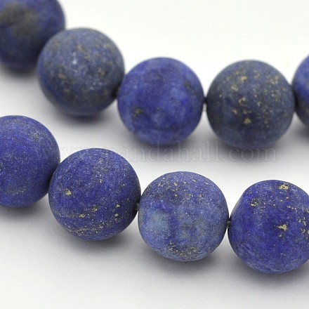 Lapis lazuli naturale perle tonde fili G-D660-10mm-1