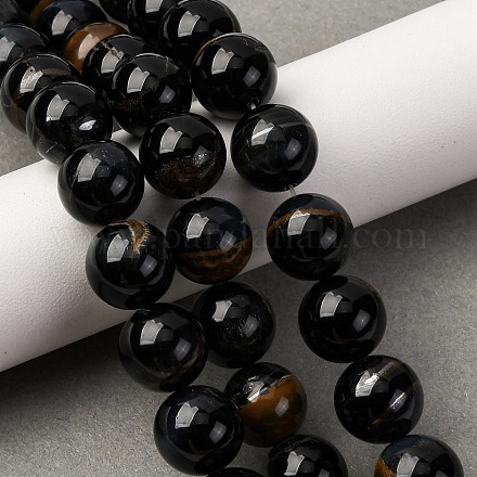 Нити железных бусин натурального синего тигрового цвета G-G286-A02-12mm-1