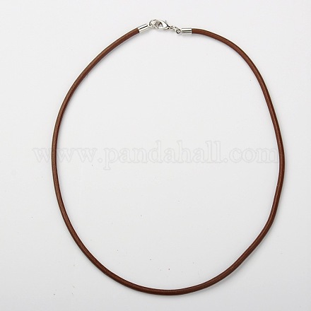 Cowhide Leather Necklace Making AJEW-JW00001-05-1