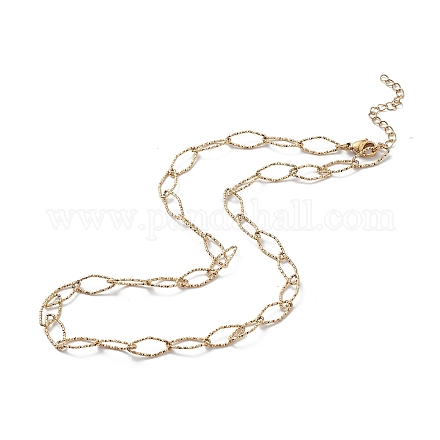 Placage ionique (ip) 304 collier de chaîne à maillons en losange en acier inoxydable pour hommes femmes STAS-B039-03G-1