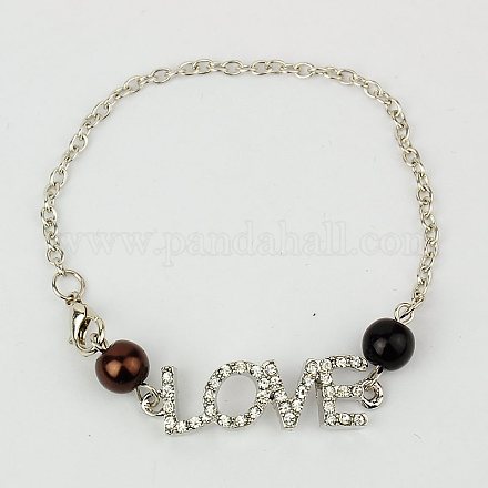 Blinking Bracelets for Valentine's Day BJEW-JB01131-08-1