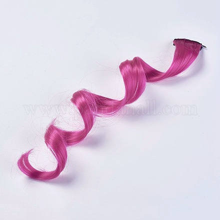 ファッション女性のヘアアクセサリー  鉄のスナップヘアクリップ  化学繊維カラフルなかつらを使って  赤ミディアム紫  50x3.25cm PHAR-TAC0001-011-1