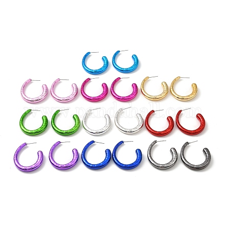 Boucles d'oreilles en acrylique EJEW-P251-33-1