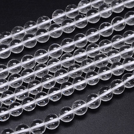 Chapelets de perles en cristal de quartz synthétique G-H1648-8mm-01S-A-1
