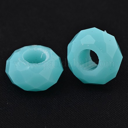 Large Hole Faceted Rondelle Resin Beads RESI-R131-05-1