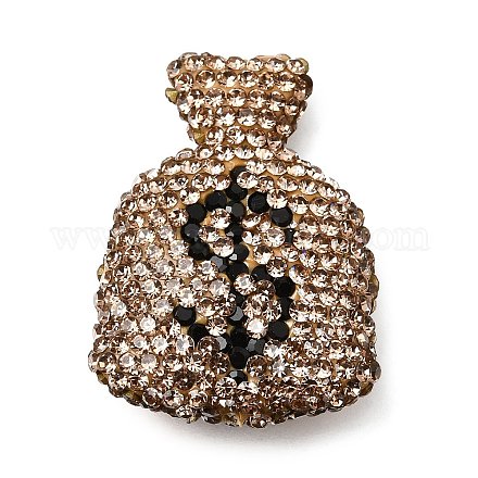 Handgemachte Fimo-Perlen Strass&nbsp;CLAY-Z006-04B-1