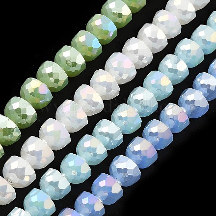 Brins de perles de verre à plaque de couleur ab EGLA-P051-02A-A-1