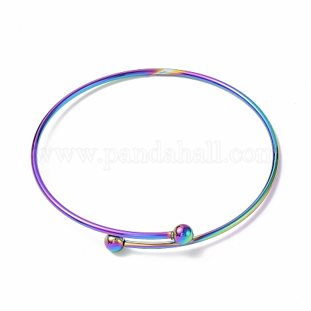 Placage ionique (ip) réglable 304 fabrication de bracelet de manchette en fil d'acier inoxydable MAK-F286-02MC-1
