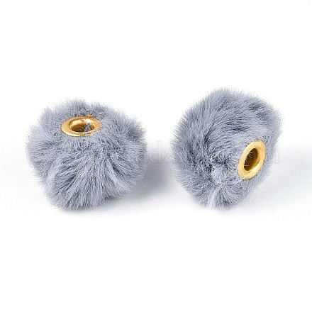 Европейские бусины с имитацией кроличьей шерсти FIND-WH0126-574Q-1