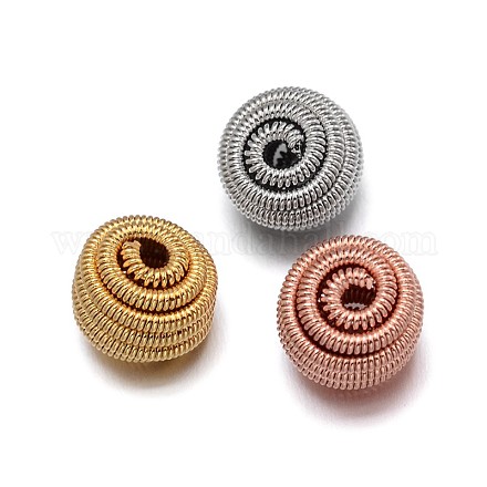 Perles à ressort rondes en laiton KK-F0317-03-NR-1