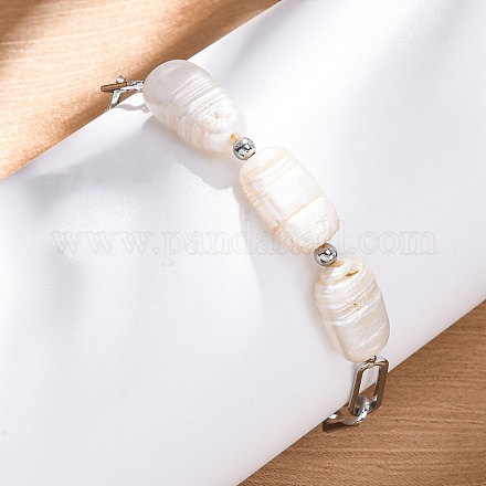 Браслеты-цепочки из нержавеющей стали 304 для женщин BJEW-A036-02P-1