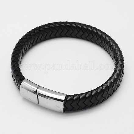 Braided Leather Cord Bracelets BJEW-I200-09-1