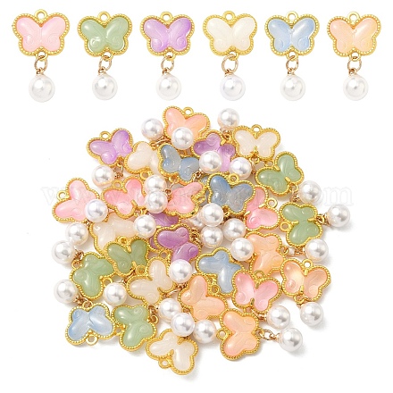 30шт 6 цвета подвески ручной работы лэмпворк&nbsp;LAMP-YW0004-11-1