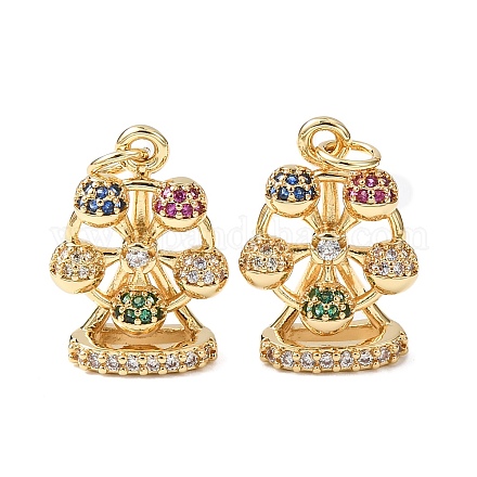 Латунные микро проложить кубического циркония подвески KK-C143-35B-G-1