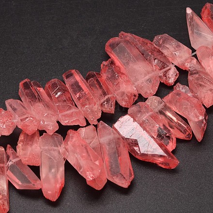 Chapelets de perles en cristal de quartz naturel G-A142-06C-1