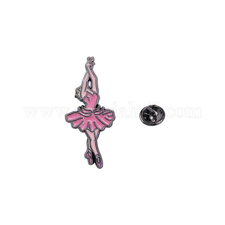 Broche con insignia de niña bailarina de ballet de dibujos animados PW-WG99000-03-1