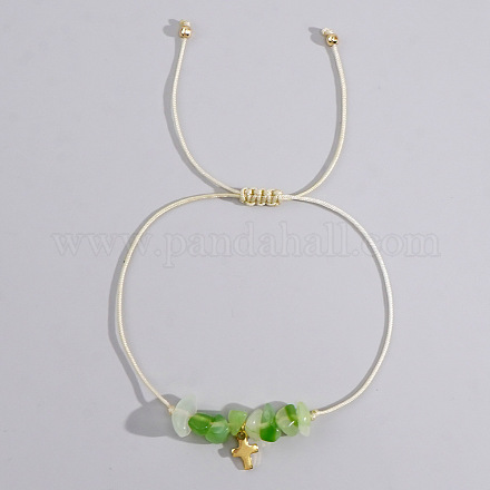 Богемный стиль крест натуральный другой нефрит плетеные браслеты из бисера для женщин XK2373-4-1