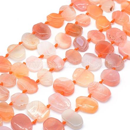 Chapelets de perles en agate naturelle du Botswana G-E411-01-1