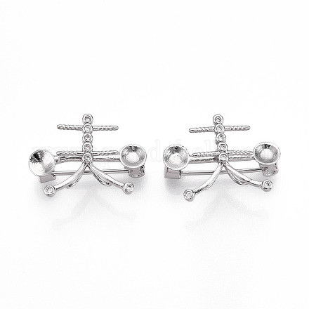 Латунь микро проложить кубического циркония фурнитуры брошки KK-N258-19P-1