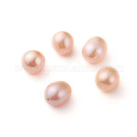 Perlas naturales abalorios de agua dulce cultivadas PEAR-G007-45-1