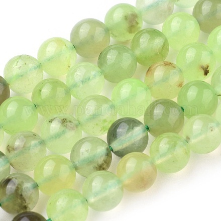 Chapelets de perles en préhnite naturelle X-G-I250-01D-1