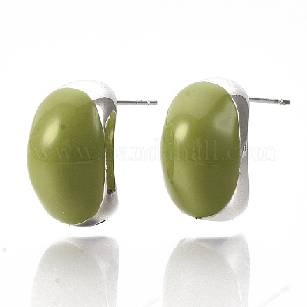(vente d'usine de fêtes de bijoux) boucle d'oreille en alliage d'émail EJEW-N012-13P-1