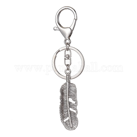 Porte-clés à breloque feuille en alliage KEYC-JKC00611-03-1