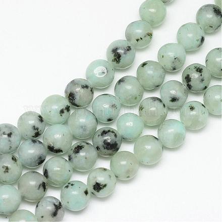 Fili di perle di diaspro / kiwi di diaspro naturale G-R345-6mm-28-1