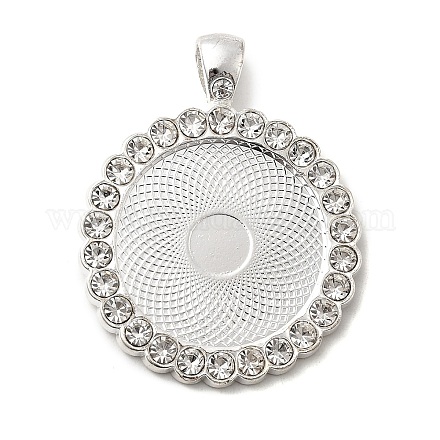 Плоские сеттинги кулон кабошон круглый сплав горный хрусталь X-ALRI-T351-01S-1